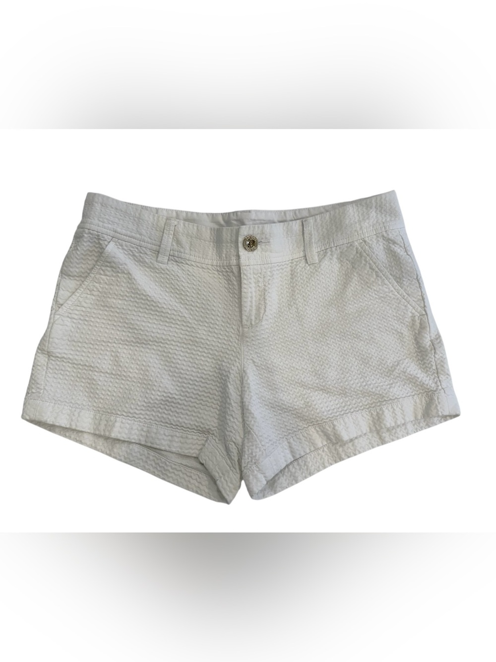 ☀️ Lilly Pulitzer Callahan White Textured Shorts Size 8